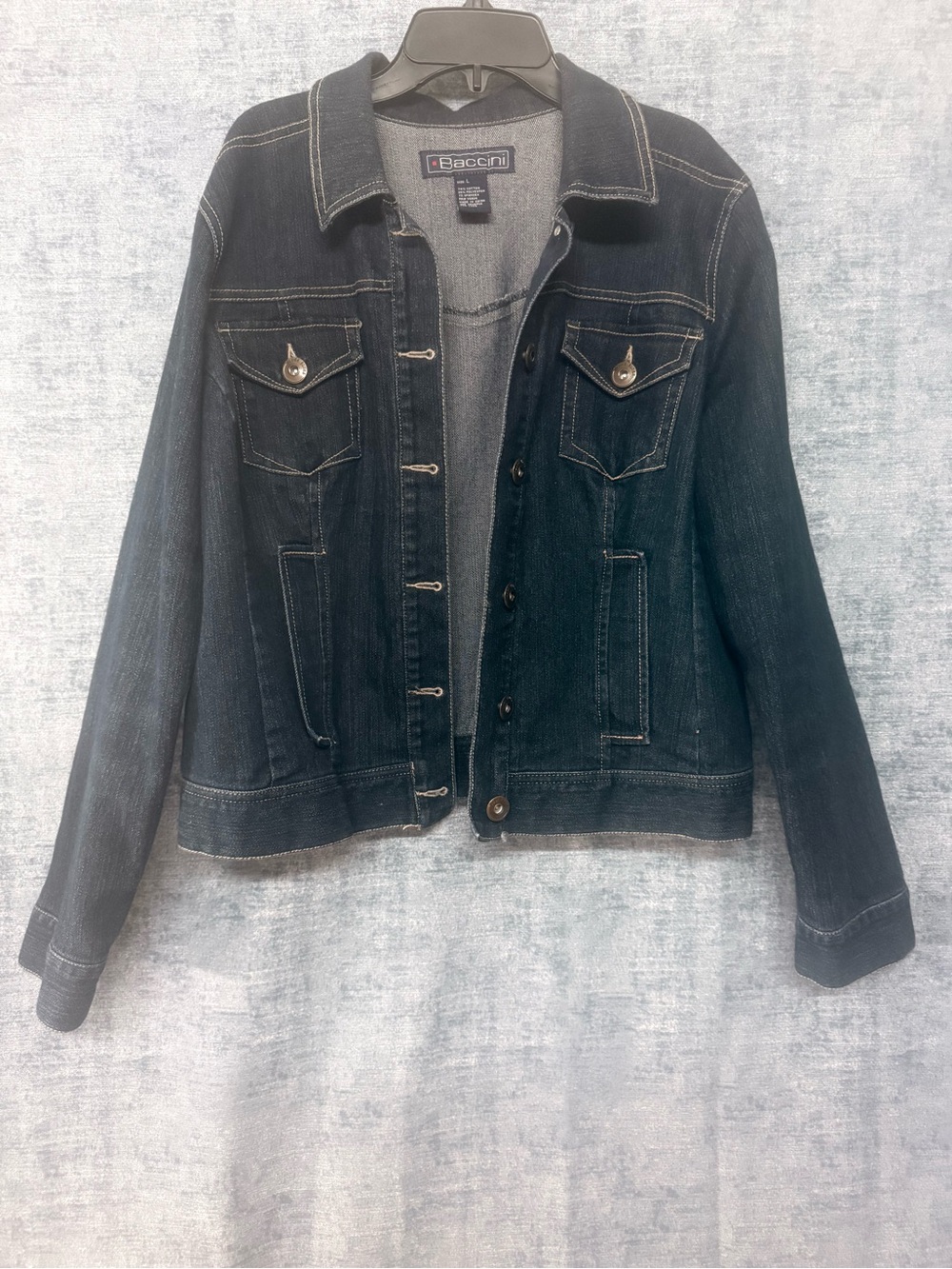 Women’s Dark Blue Denim Jacket. Size L